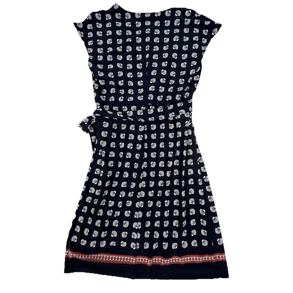 Ann Taylor Wrap Around Dress Sleeveless Stretch Shells Black White Size 8‎ - Picture 2 of 6